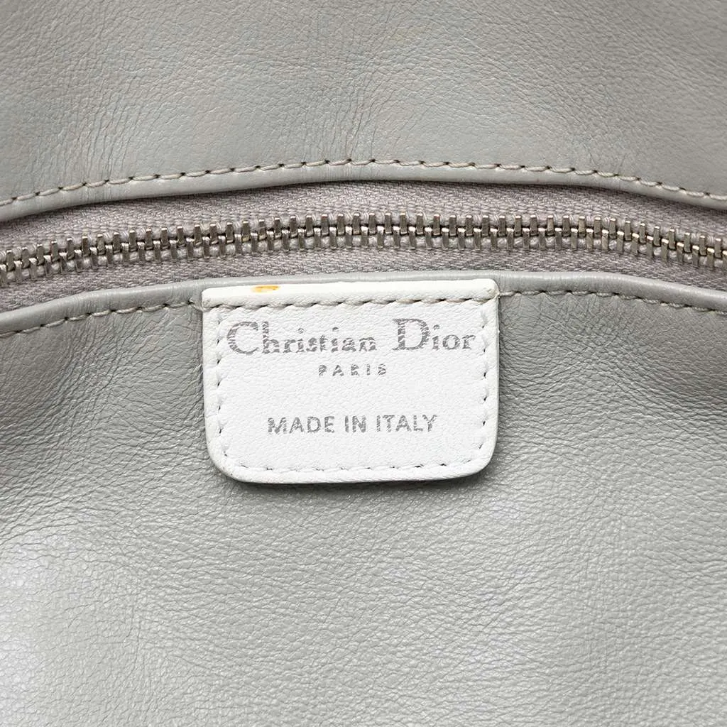 Dior Woven Lambskin Lady Dior Avenue Tote White Leather Good - Box View