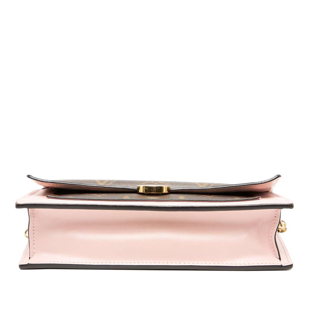 Louis Vuitton Monogram Flore Wallet On Chain Brown Good condition - Inside View