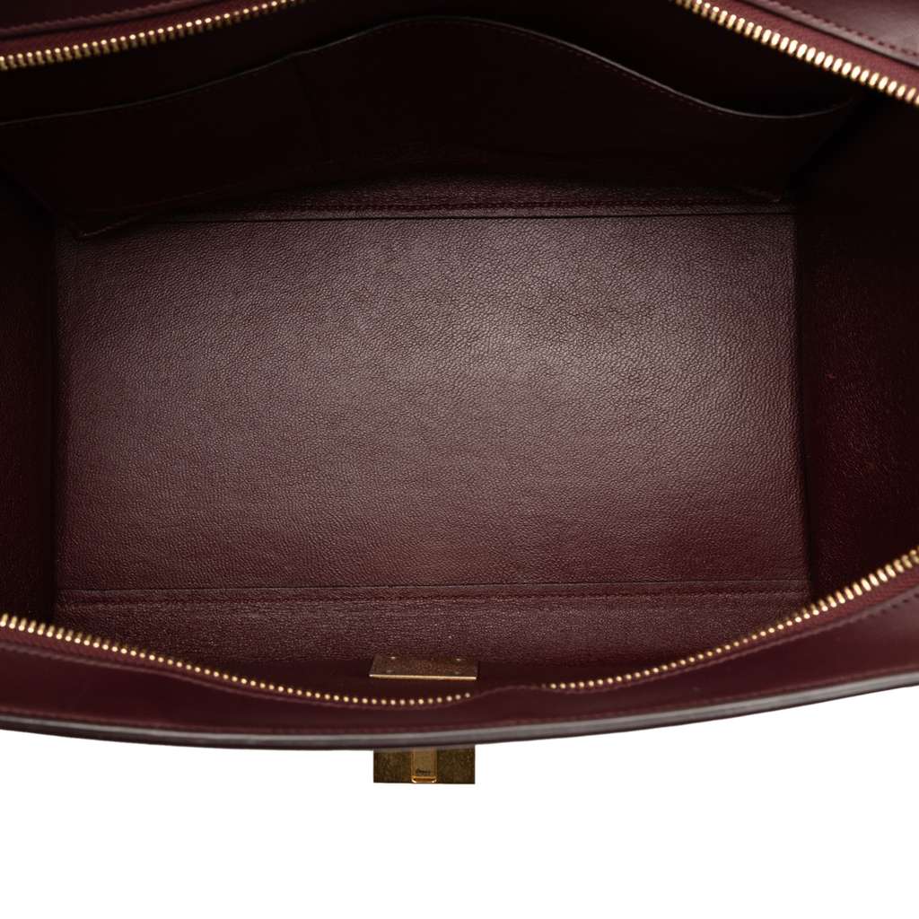 Celine Medium Tricolor Leather Trapeze Satchel Red Leather Good condition - Model View