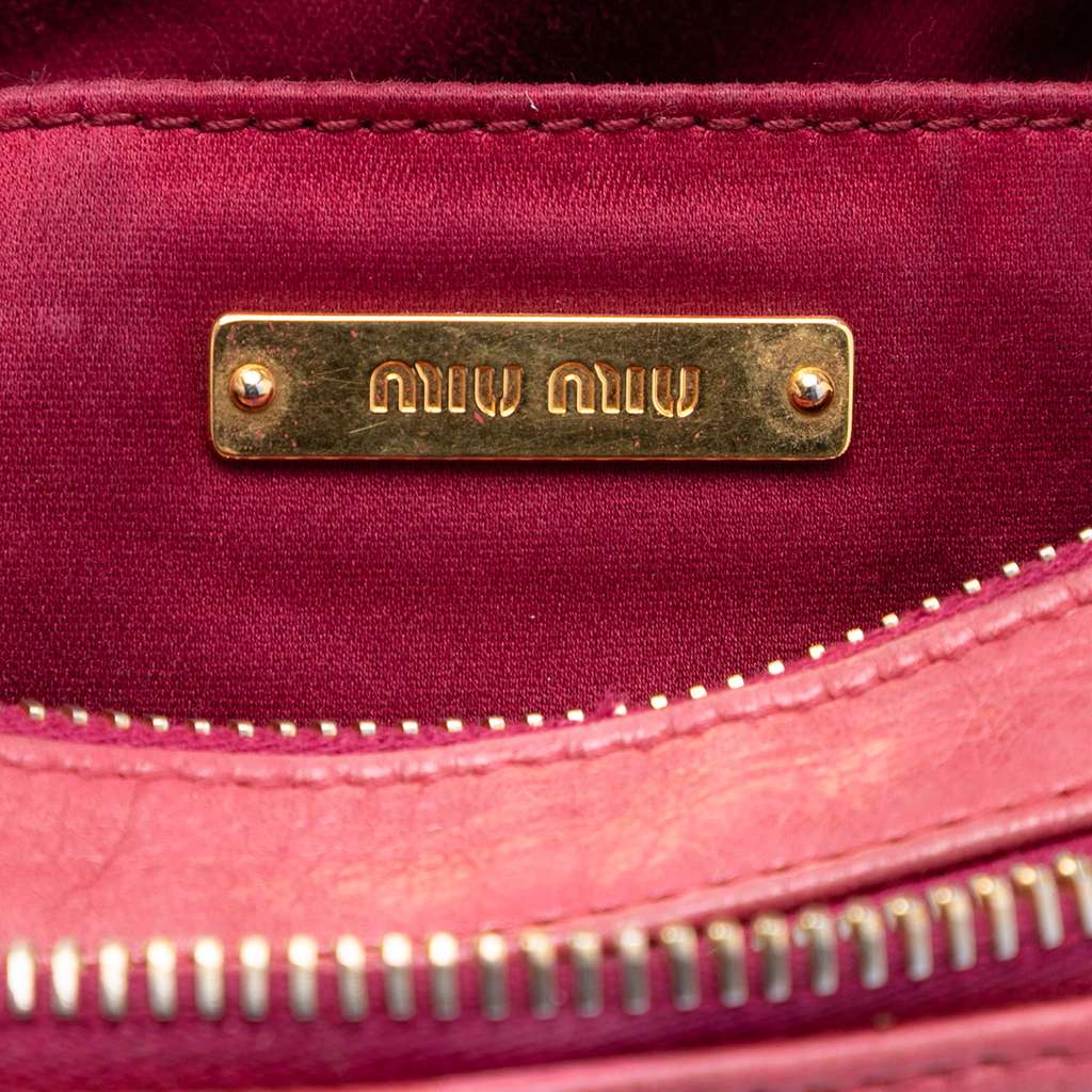 Miu Miu Matelasse Nappa Camera Crossbody Pink Leather Good condition - Box View