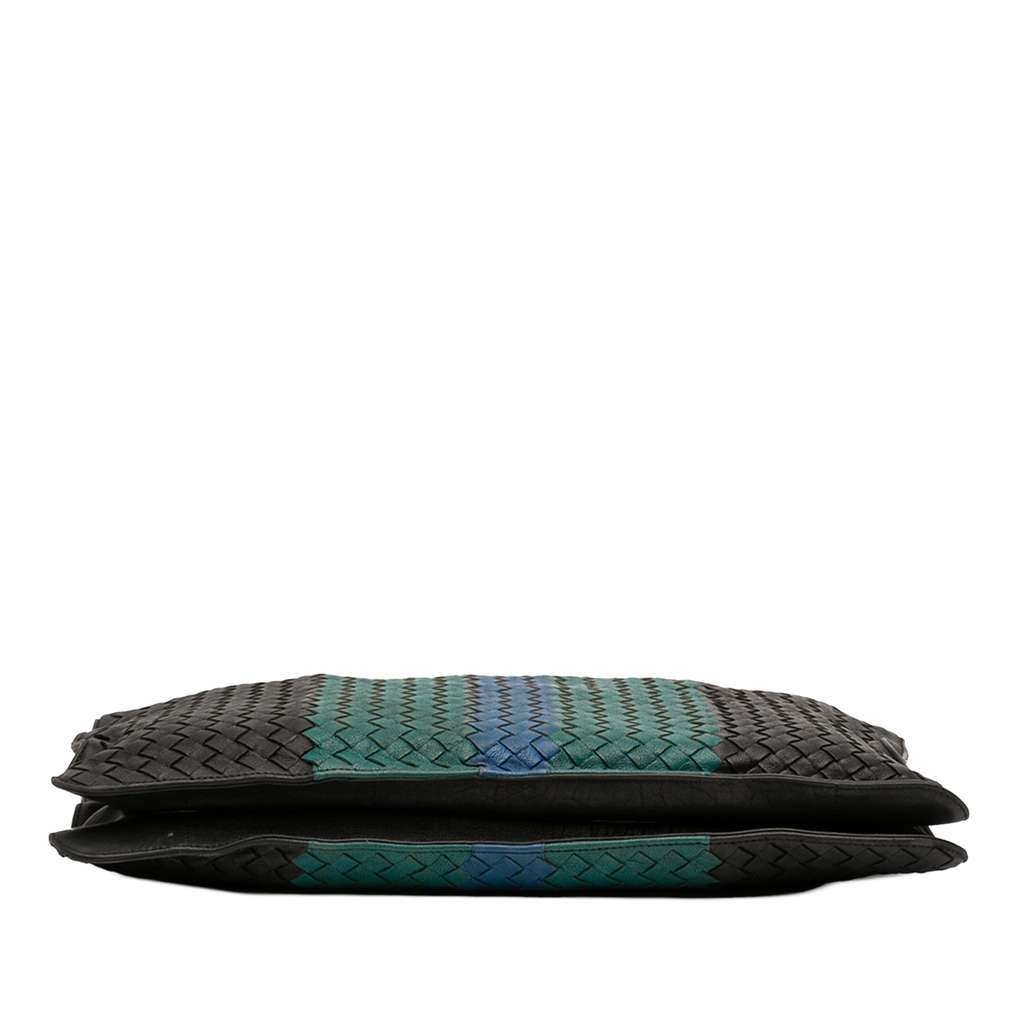 Bottega Veneta Nappa Intrecciato Club Fume Briefcase Black Leather Good condition - Inside View