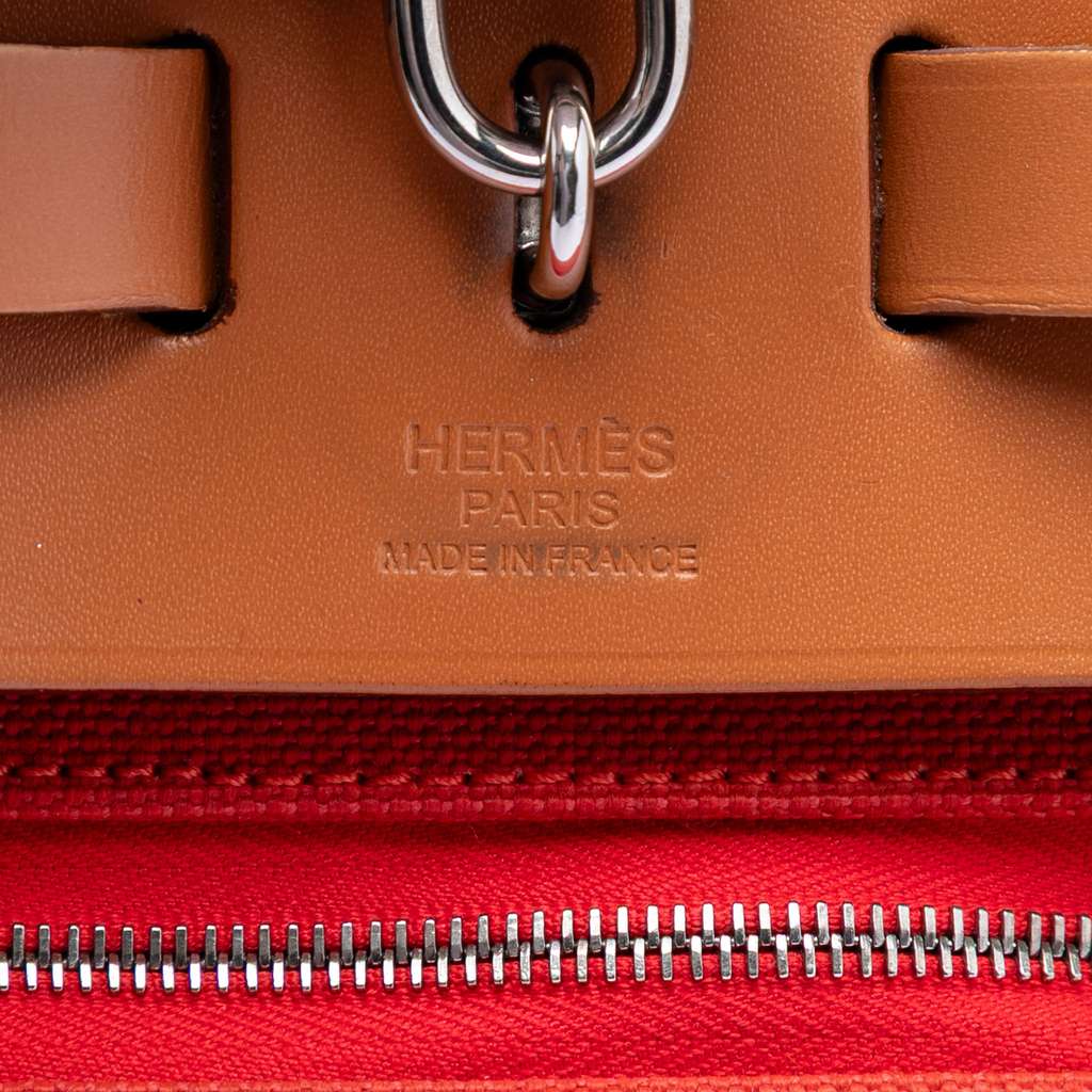 Hermès Toile Herbag Zip 31 Orange Canvas Good condition - Box View