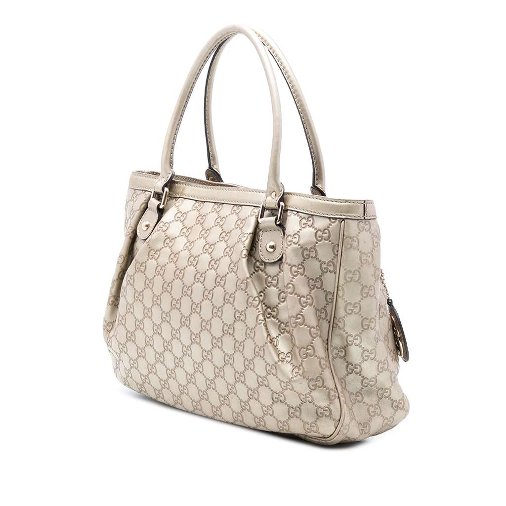 Gucci Guccissima Sukey Tote Gold Leather Good condition - Back View