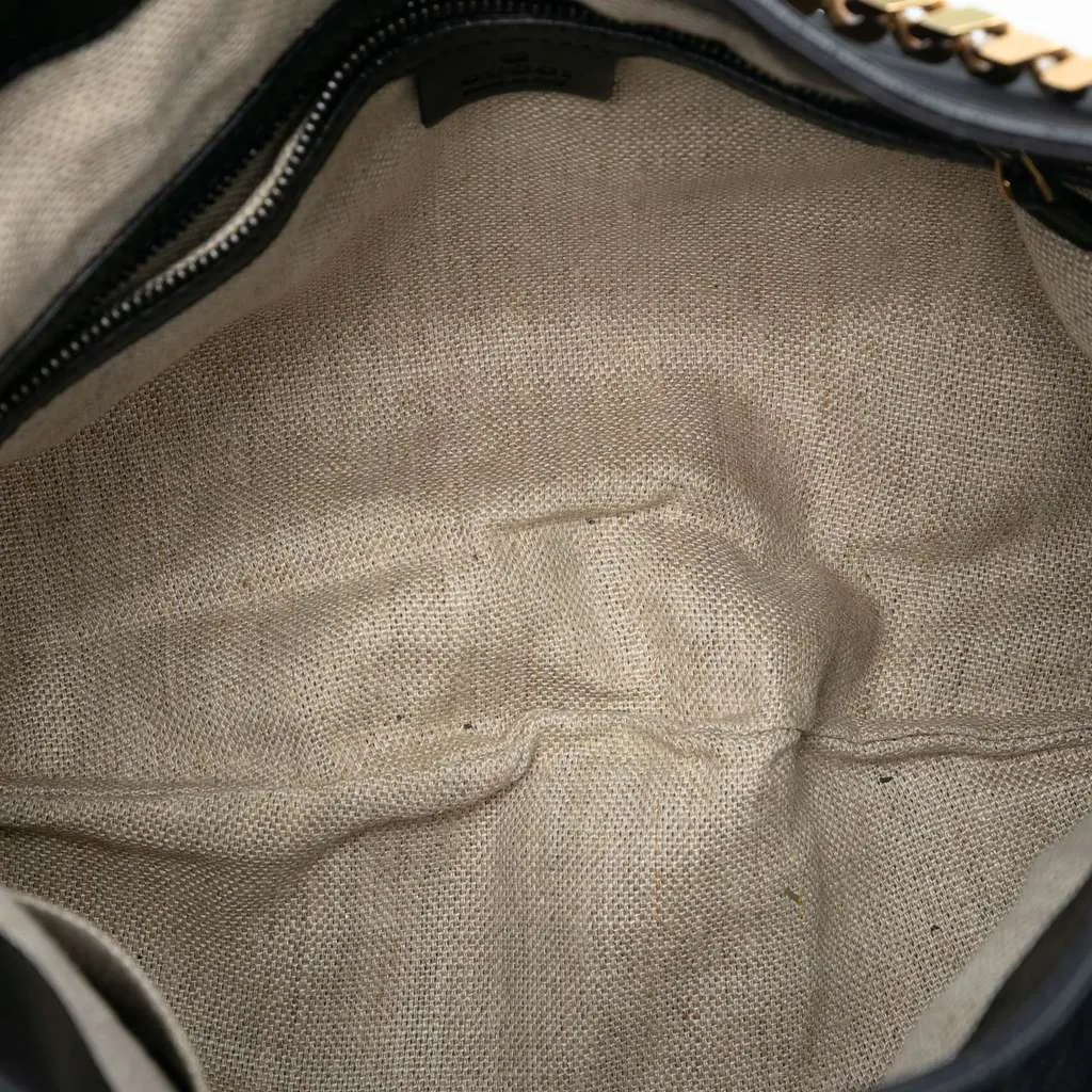 Gucci Medium Nubuck 1970 Shoulder Bag Black Leather Very good - Model View