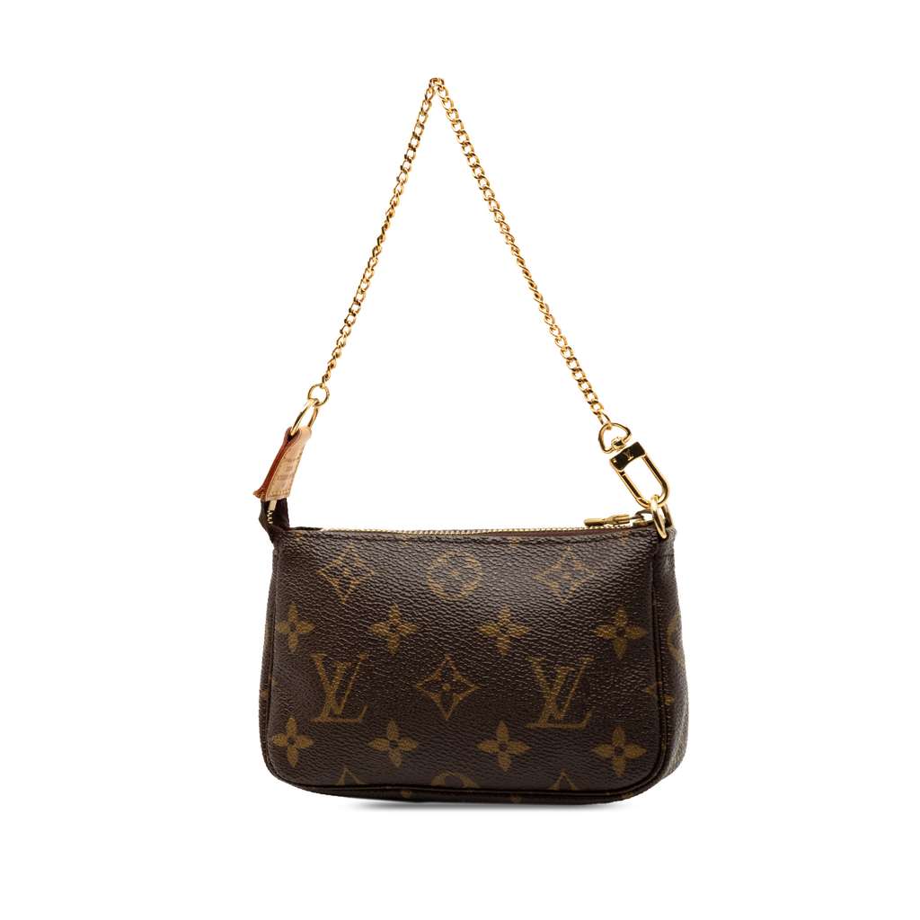 Louis Vuitton Monogram Mini Pochette Accessoires Brown Good condition - Back View