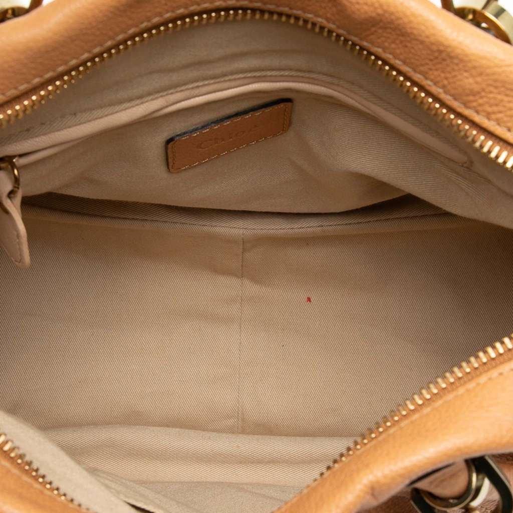 Chloé Medium Leather Paraty Satchel Brown Leather Good condition - Model View