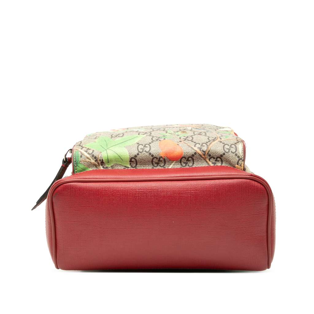 Gucci Small GG Supreme Web Tian Backpack Brown Canvas Good condition - Inside View