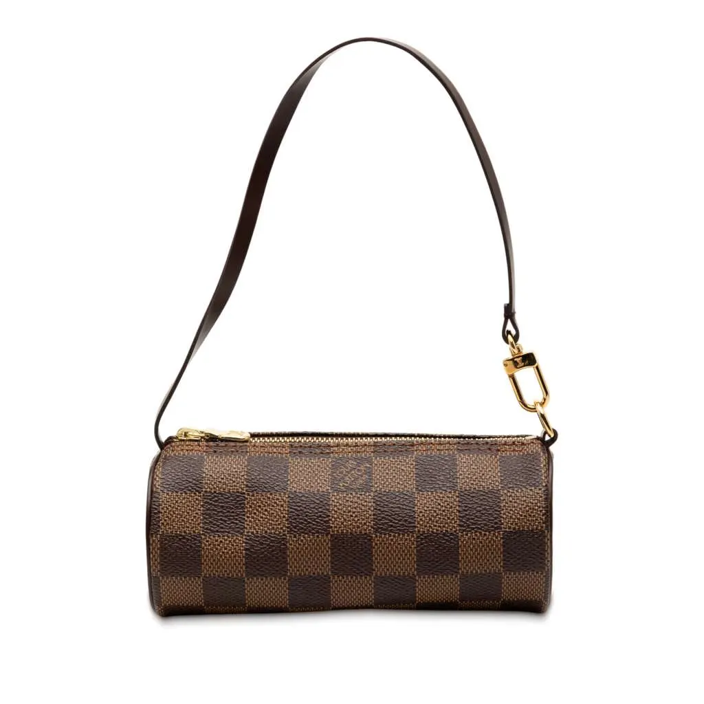 Louis Vuitton Damier Ebene Papillon Pochette Brown Good - Front View