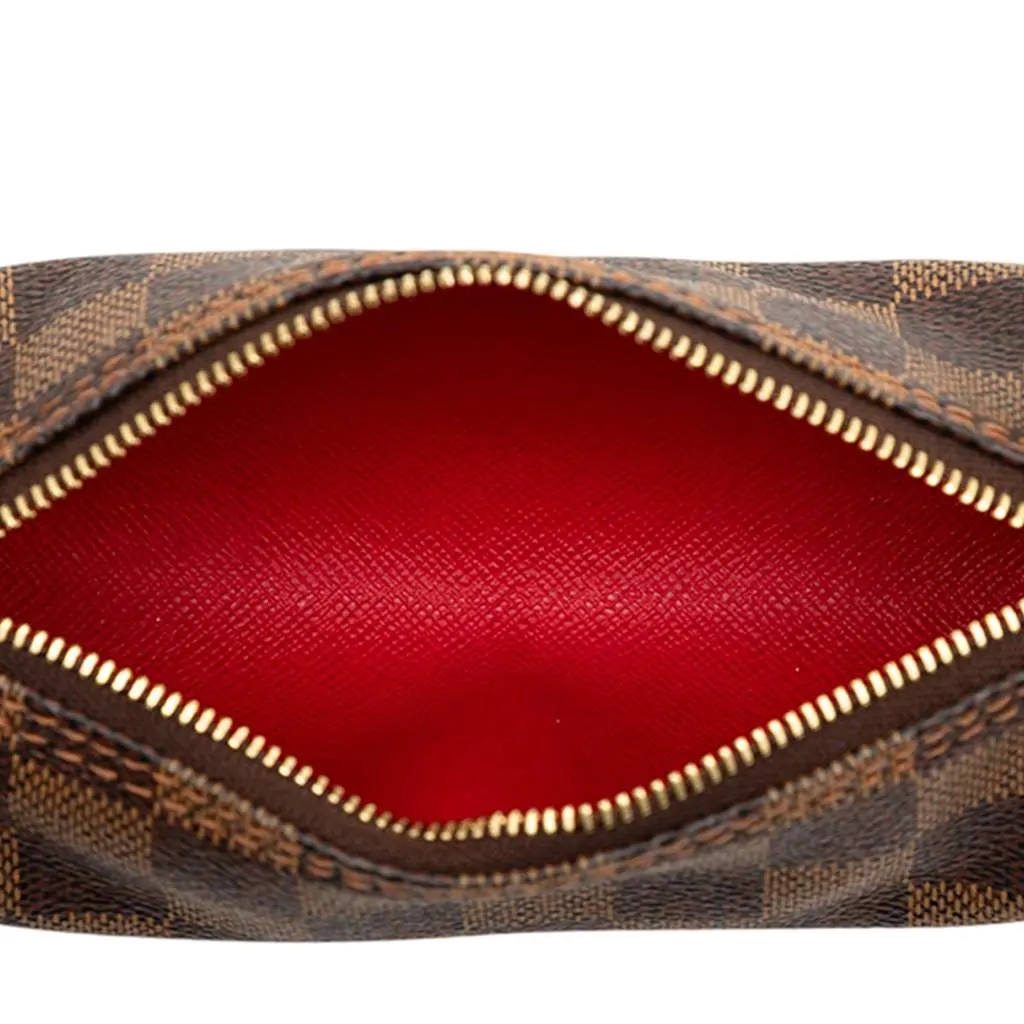 Louis Vuitton Damier Ebene Papillon Pochette Brown Good - Model View