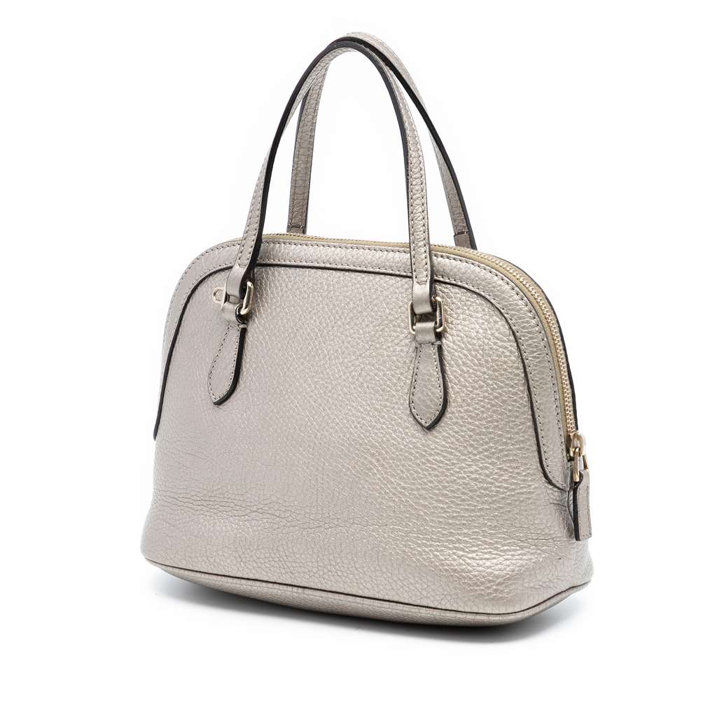 Gucci Mini Leather Dome Satchel Gold Leather Good condition - Back View