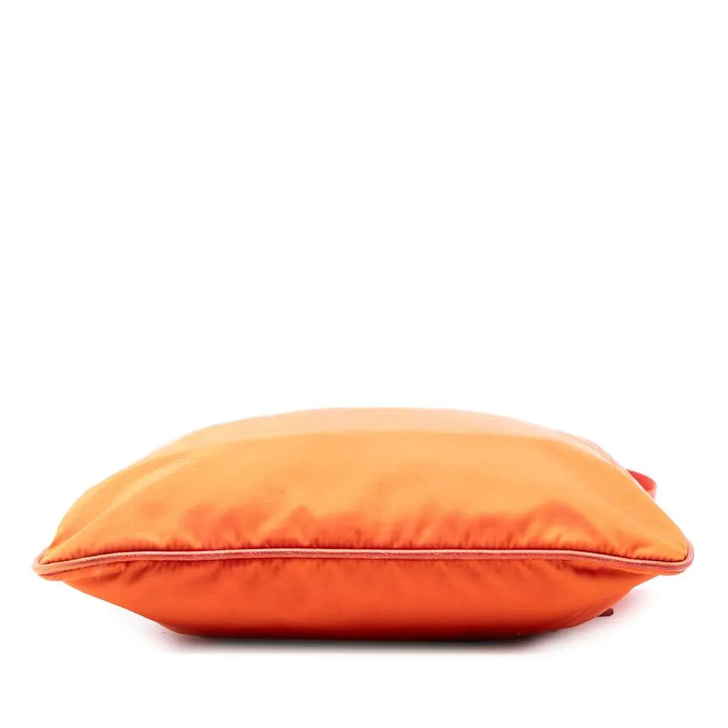 Prada Tessuto Zip Top Crossbody Orange Good - Inside View