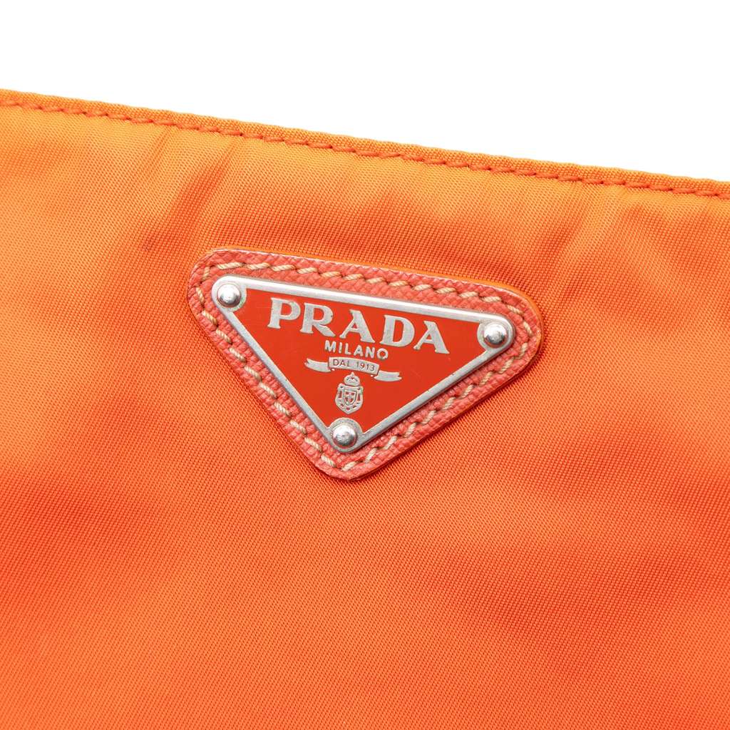 Prada Tessuto Zip Top Crossbody Orange Good condition - Box View