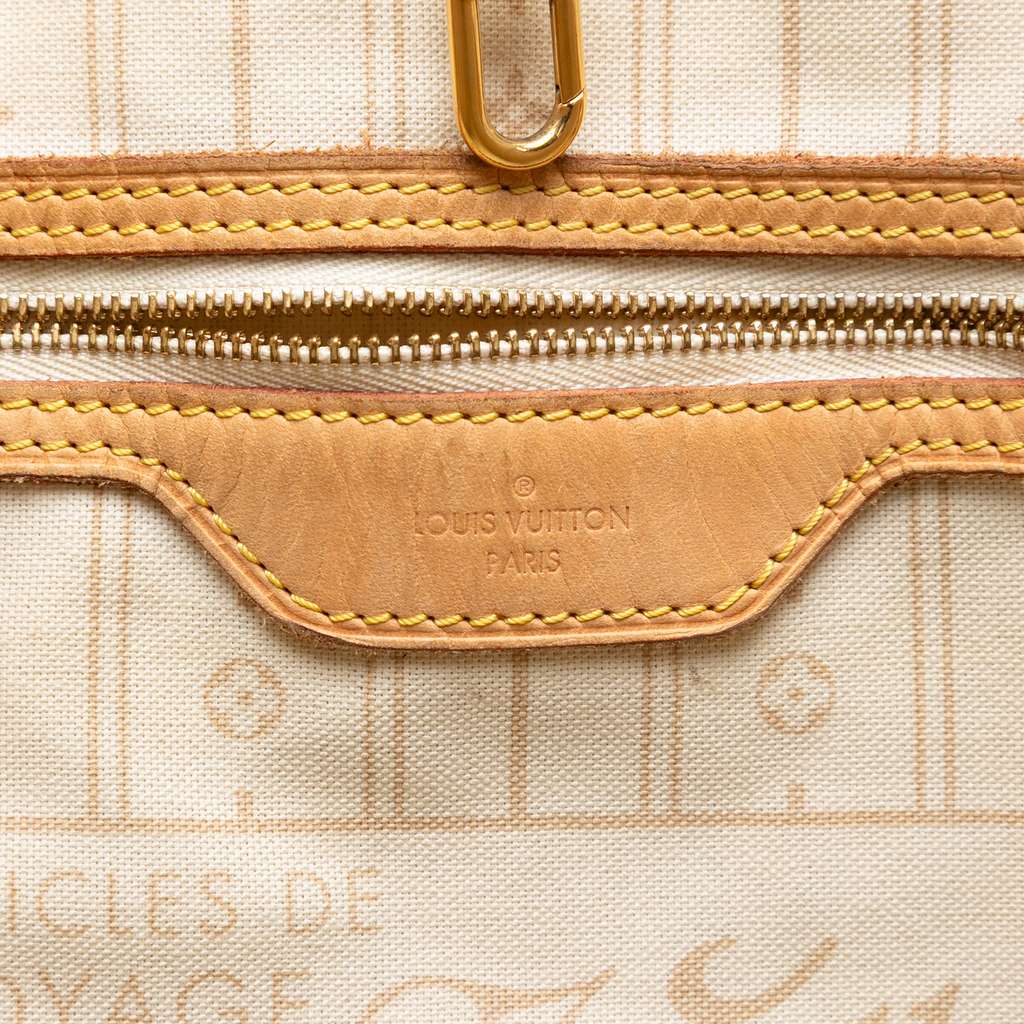 Louis Vuitton Damier Azur Neverfull GM White Good condition - Box View