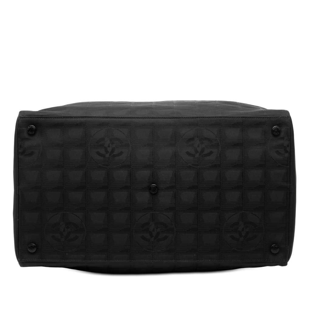 Chanel New Travel Line Nylon Travel Bag Black Good condition - Inside View