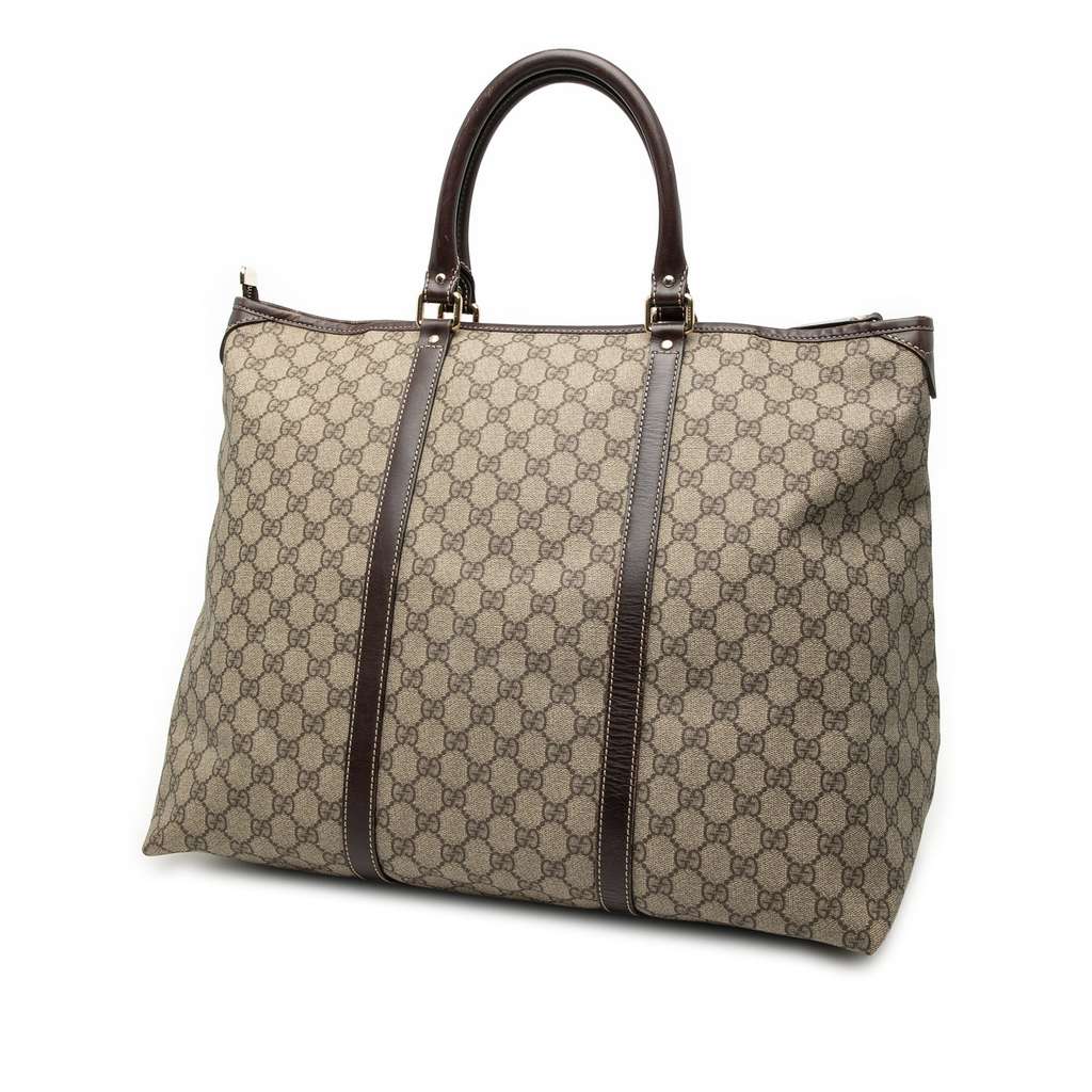 Gucci GG Supreme Weekender Brown Canvas Good condition - Back View
