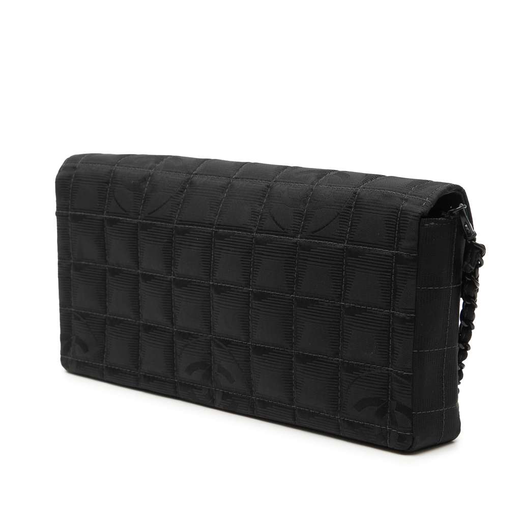 Chanel New Travel Line Nylon East West Flap Black Good condition - Back View
