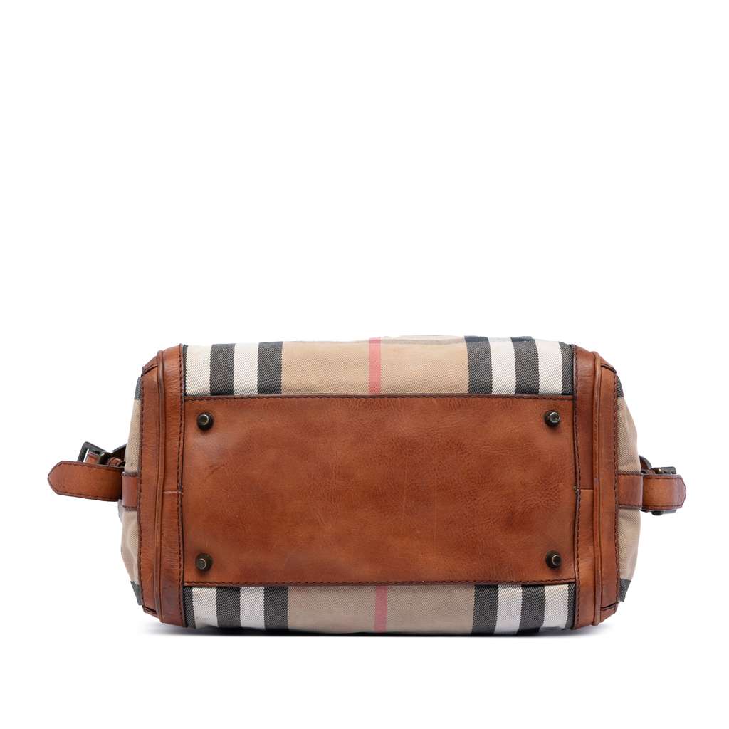 Burberry House Check Canvas Banford Bowling Bag Brown Canvas Good condition - Inside View