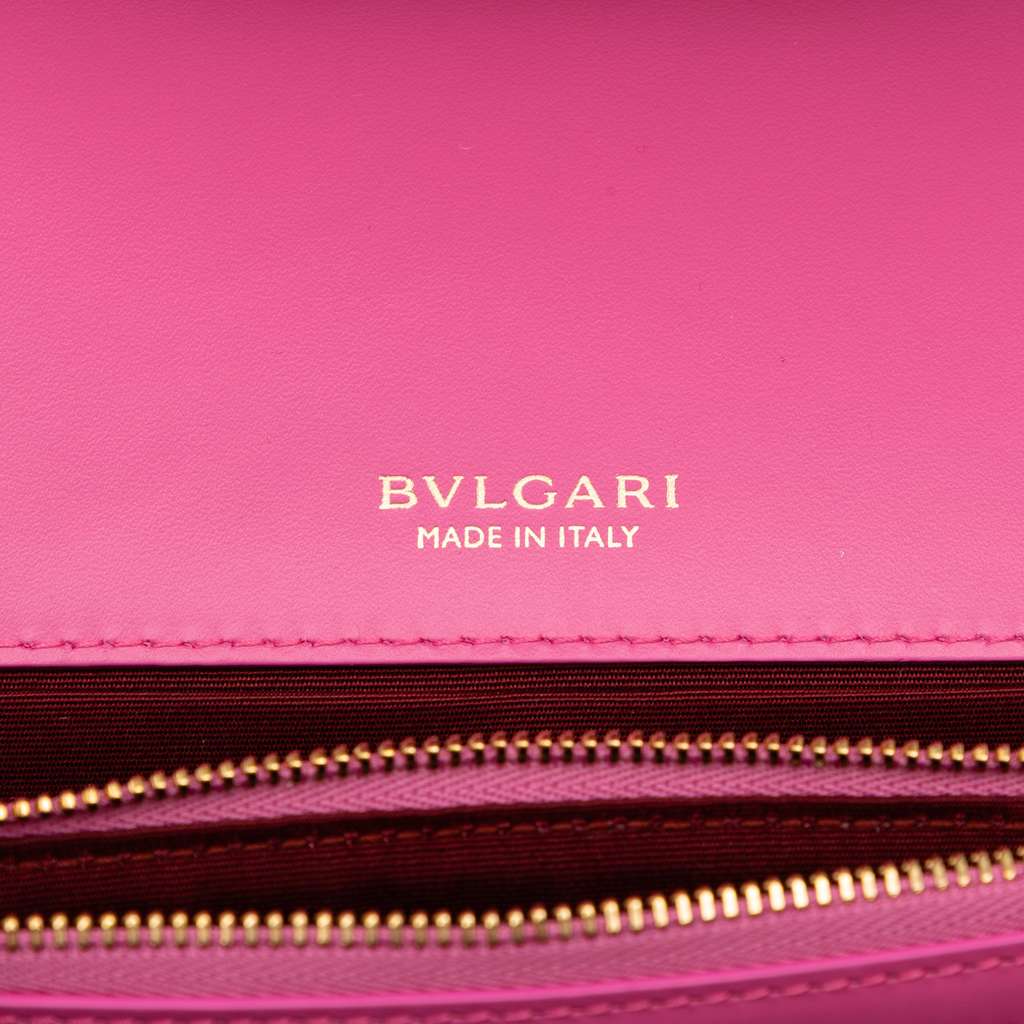 Bvlgari Calfskin Serpenti Forever Crossbody Pink Leather Good condition - Box View