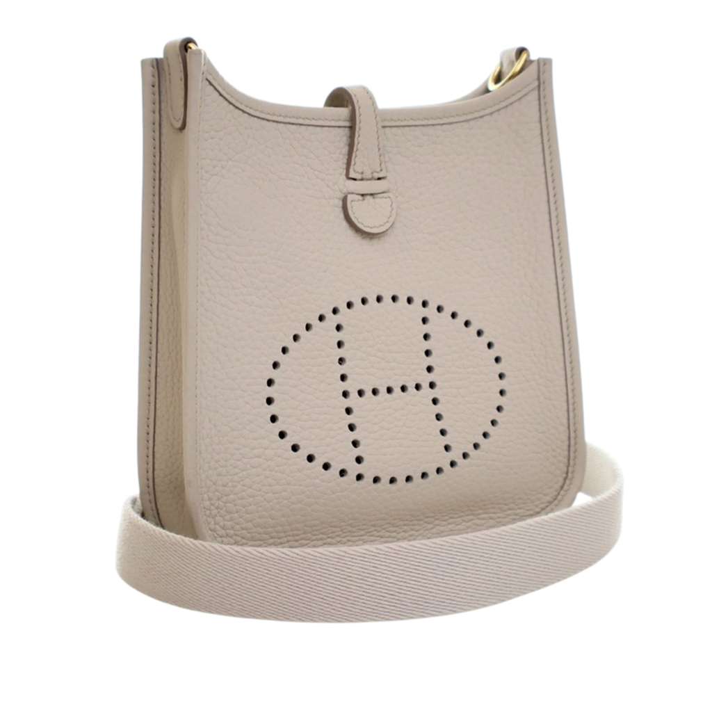 Hermès Clemence Evelyne I TPM 16 Grey Leather Good condition - Back View