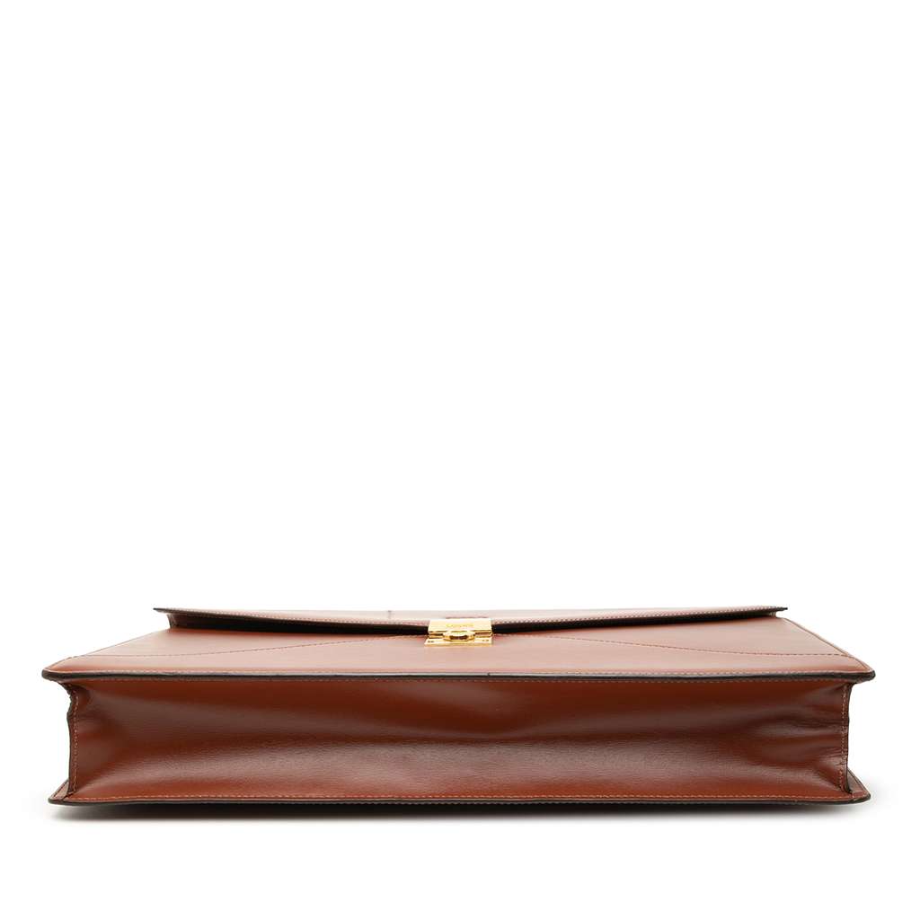 Loewe Leather Business Bag Brown Leather Good condition - Inside View