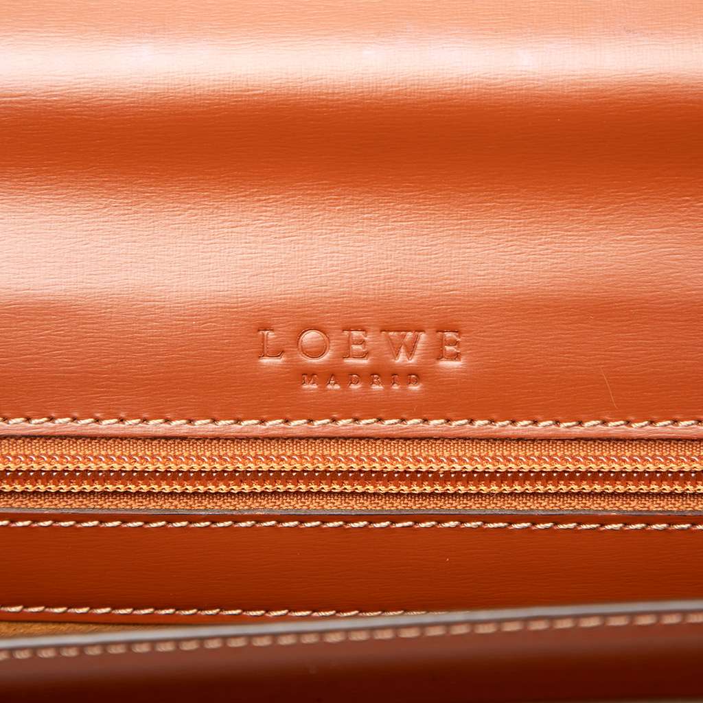 Loewe Leather Business Bag Brown Leather Good condition - Box View