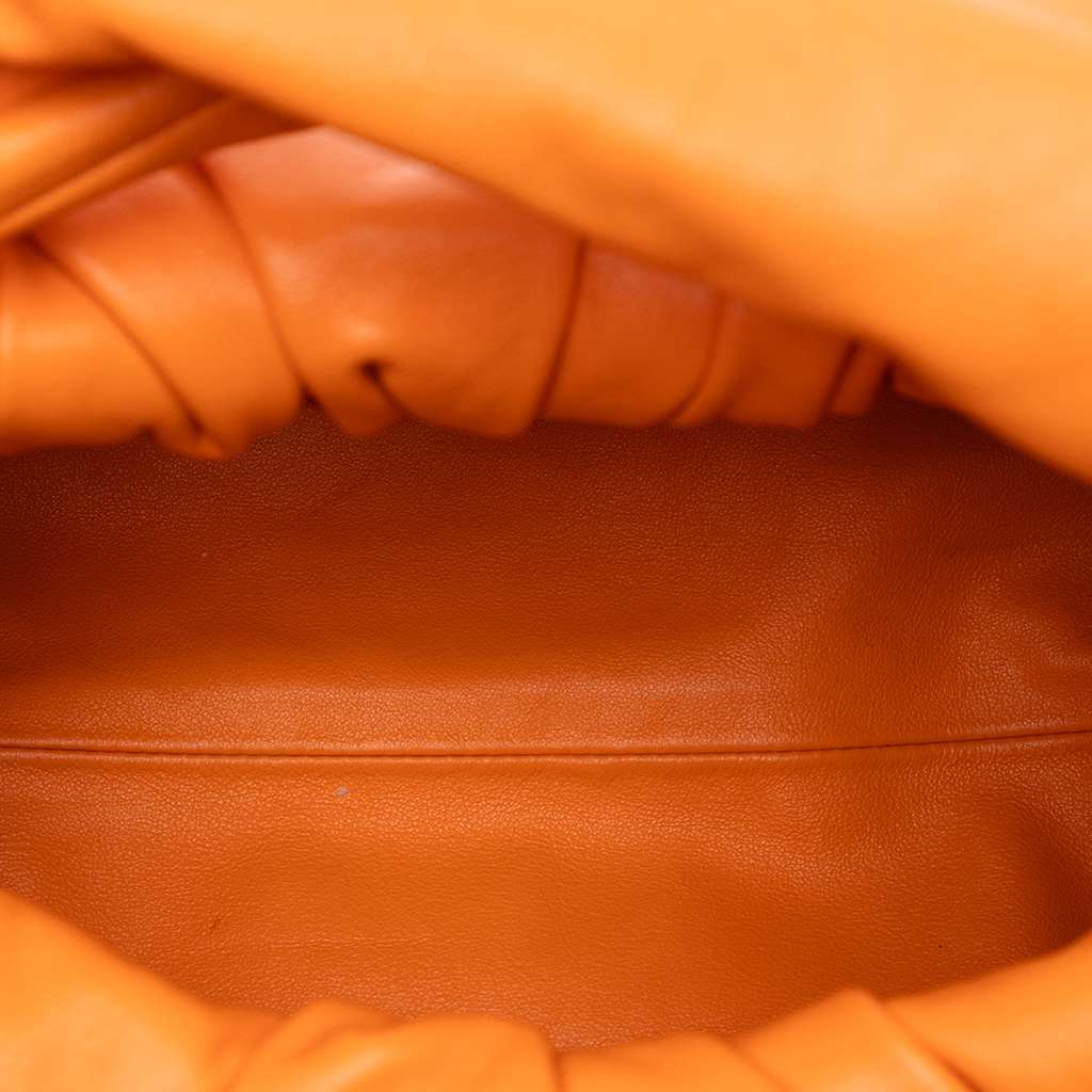 Bottega Veneta Lambskin The Shoulder Pouch Orange Leather Good condition - Model View
