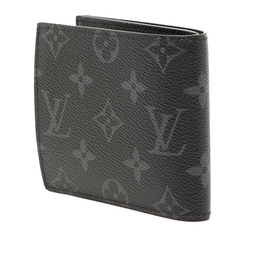 Louis Vuitton Monogram Eclipse Marco Wallet Black Good condition - Back View
