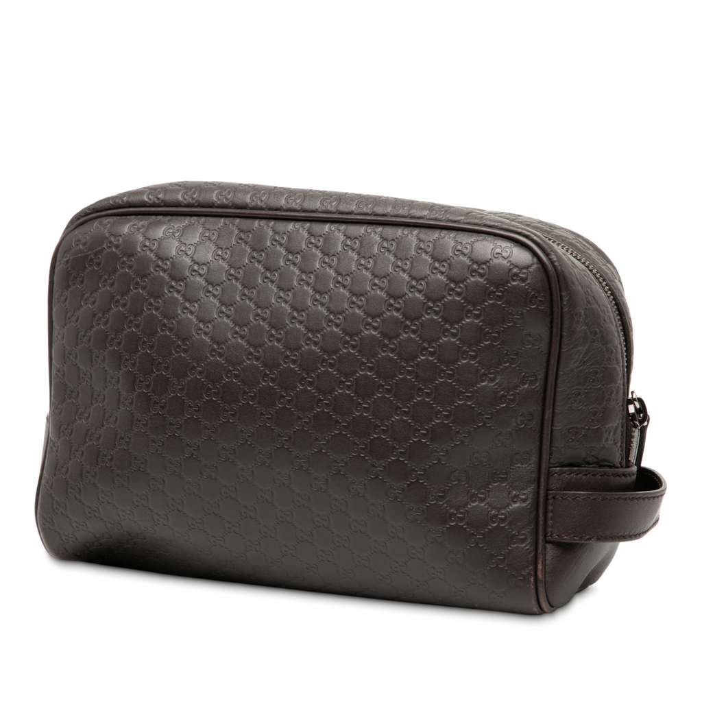 Gucci Microguccissima Clutch Brown Leather Good condition - Back View