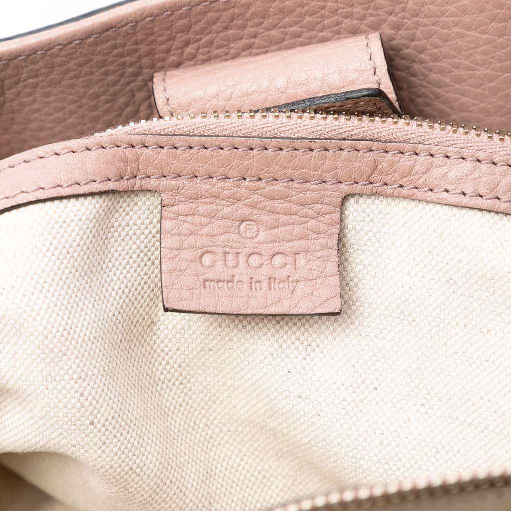Gucci Large Calfskin Bamboo Shopper Satchel Pink Leather Good condition - Box View