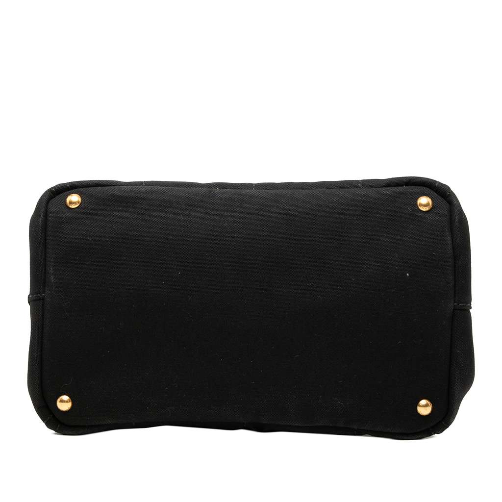 Prada Canvas Canapa Logo Satchel Black Canvas Good condition - Inside View