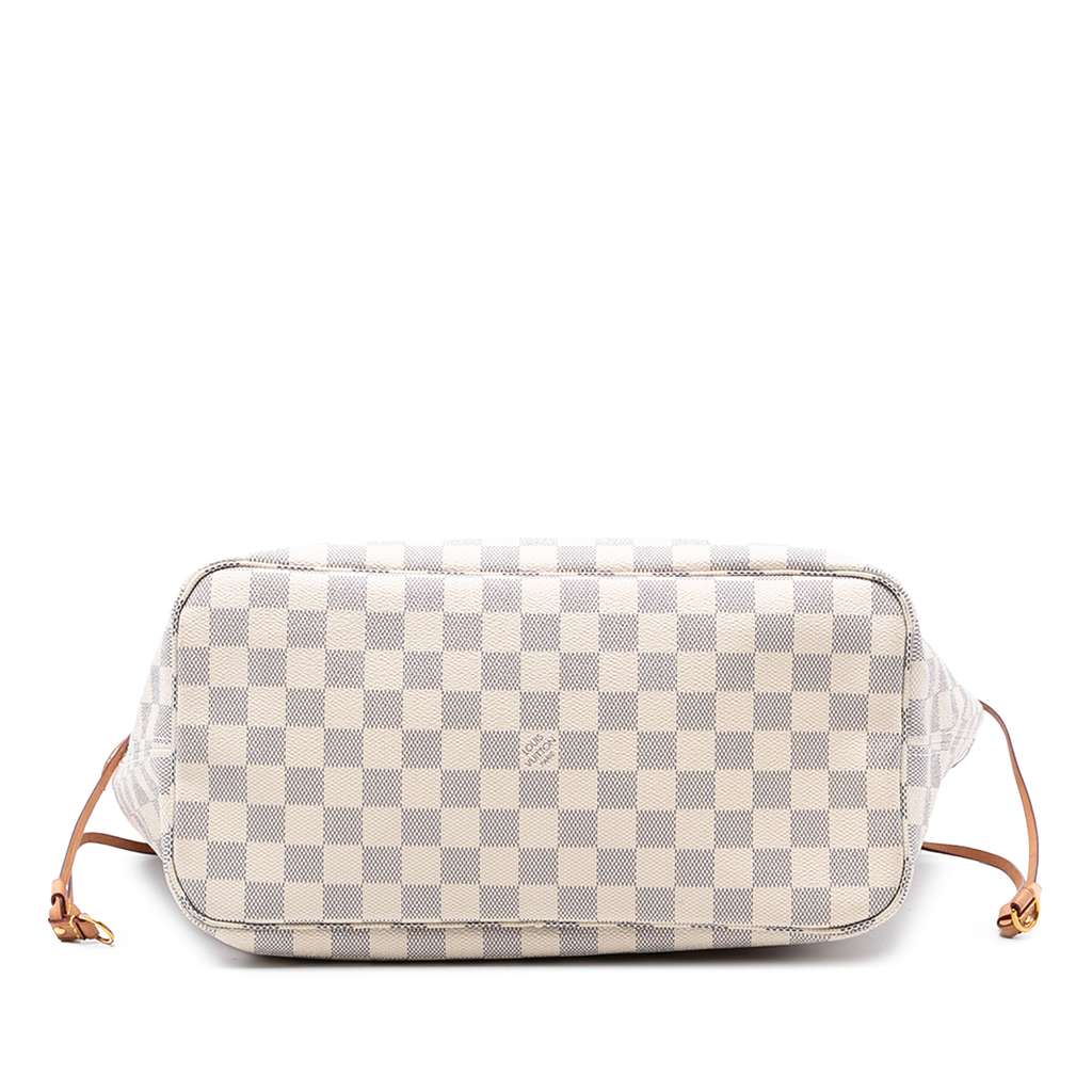 Louis Vuitton Damier Azur Neverfull MM White Good condition - Inside View