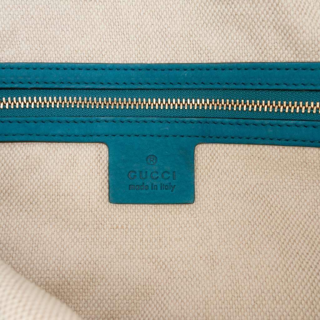 Gucci Nubuck Soho Chain Shoulder Bag Blue Leather Good condition - Box View