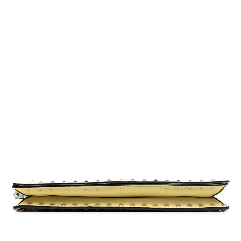 Valentino Tricolor Rockstud Wristlet Clutch Blue Leather Good condition - Inside View