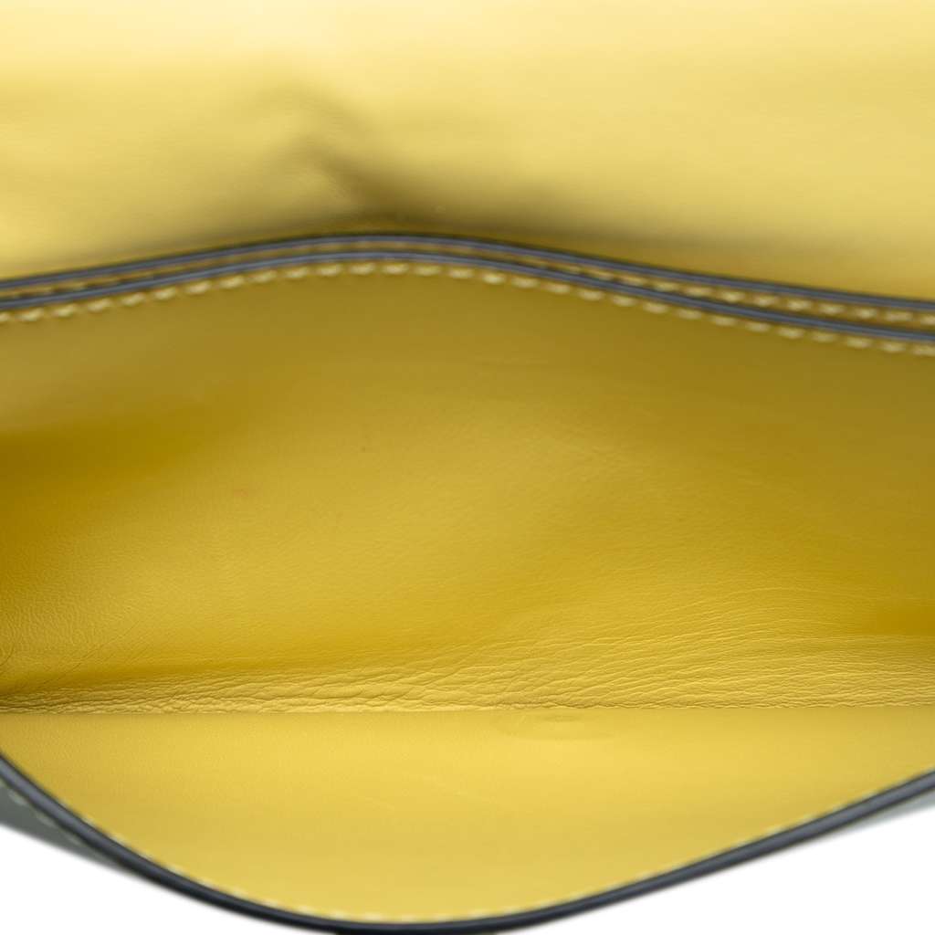 Valentino Tricolor Rockstud Wristlet Clutch Blue Leather Good condition - Model View