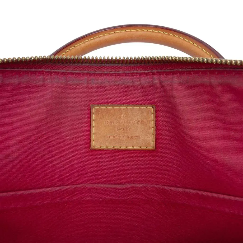 Louis Vuitton Monogram Vernis Montebello PM Red Leather Very good - Box View