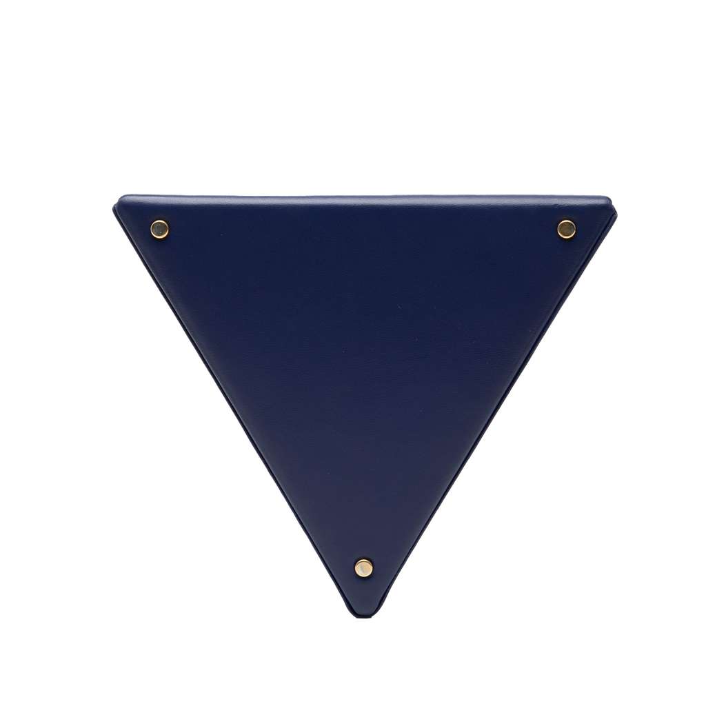 Saint Laurent Small Leather Pyramid Box Bag Blue Leather Good condition - Inside View