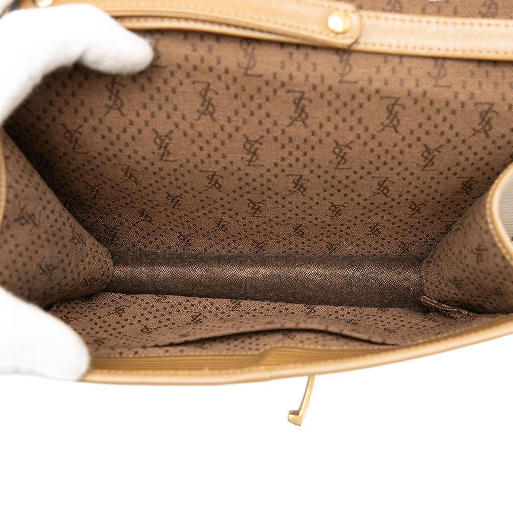 Saint Laurent Coated Canvas Crossbody Brown Canvas Good condition - Model View