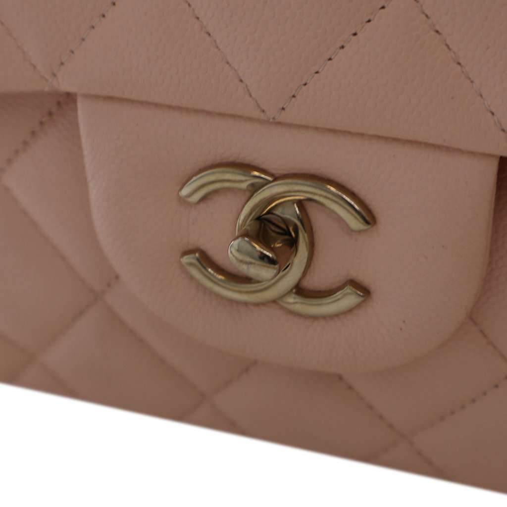 Chanel Jumbo Classic Caviar Double Flap Brown Leather Good condition - Box View