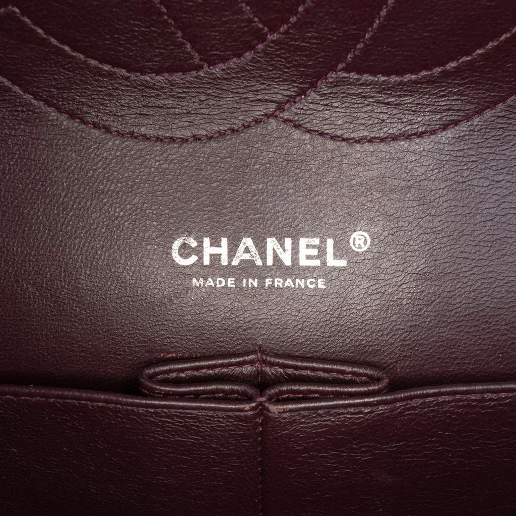 Chanel Jumbo Classic Lambskin Double Flap Purple Leather Good condition - Box View