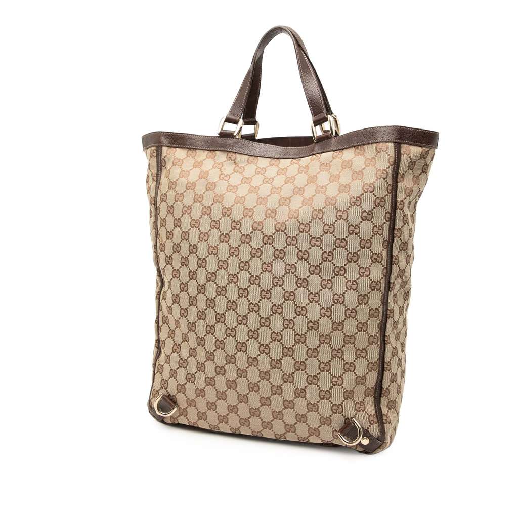 Gucci GG Canvas Abbey D Ring Tote Brown Canvas Good condition - Back View