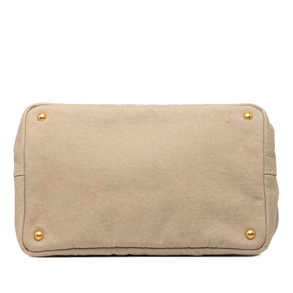 Prada Canvas Canapa Logo Satchel Brown Canvas Good condition - Inside View