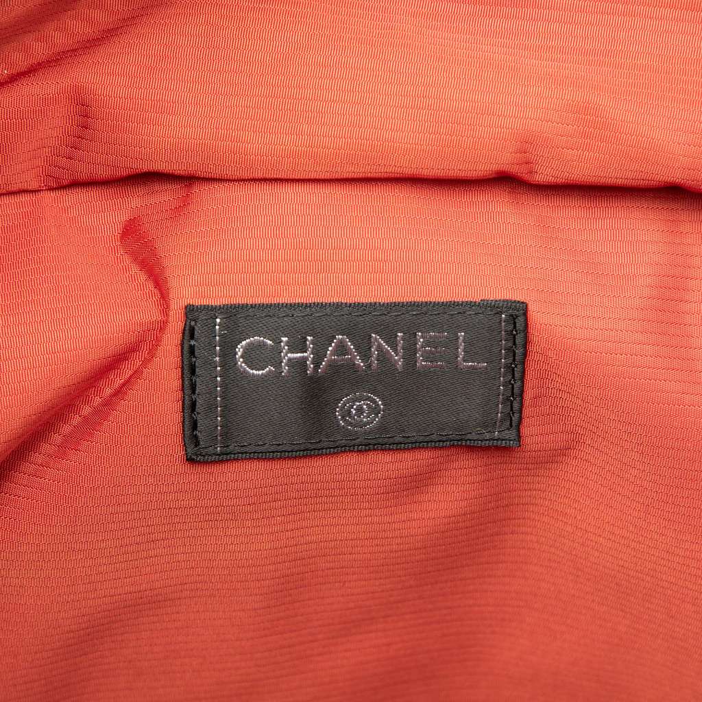 Chanel Old Travel Line Nylon Travel Bag Black Good condition - Box View