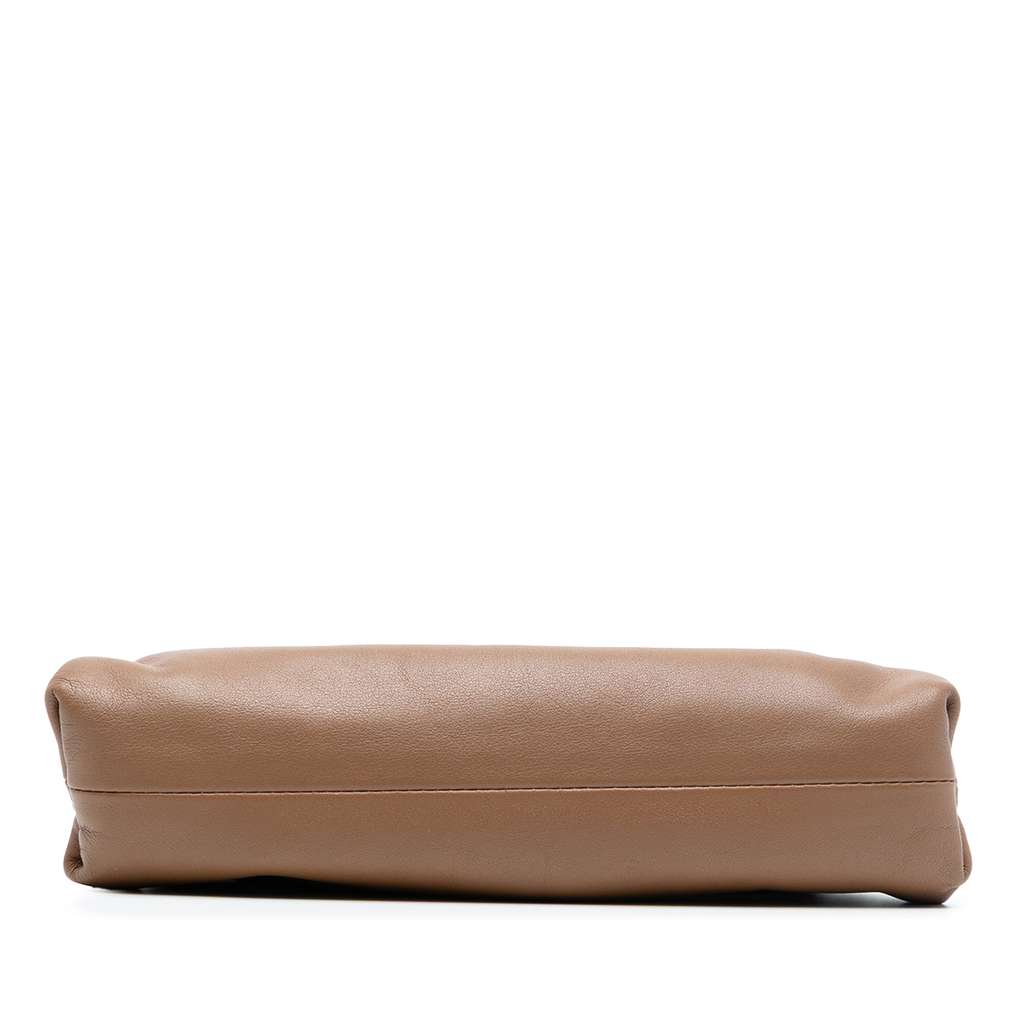 Bottega Veneta Lambskin The Mini Pouch Crossbody Brown Leather Good condition - Inside View