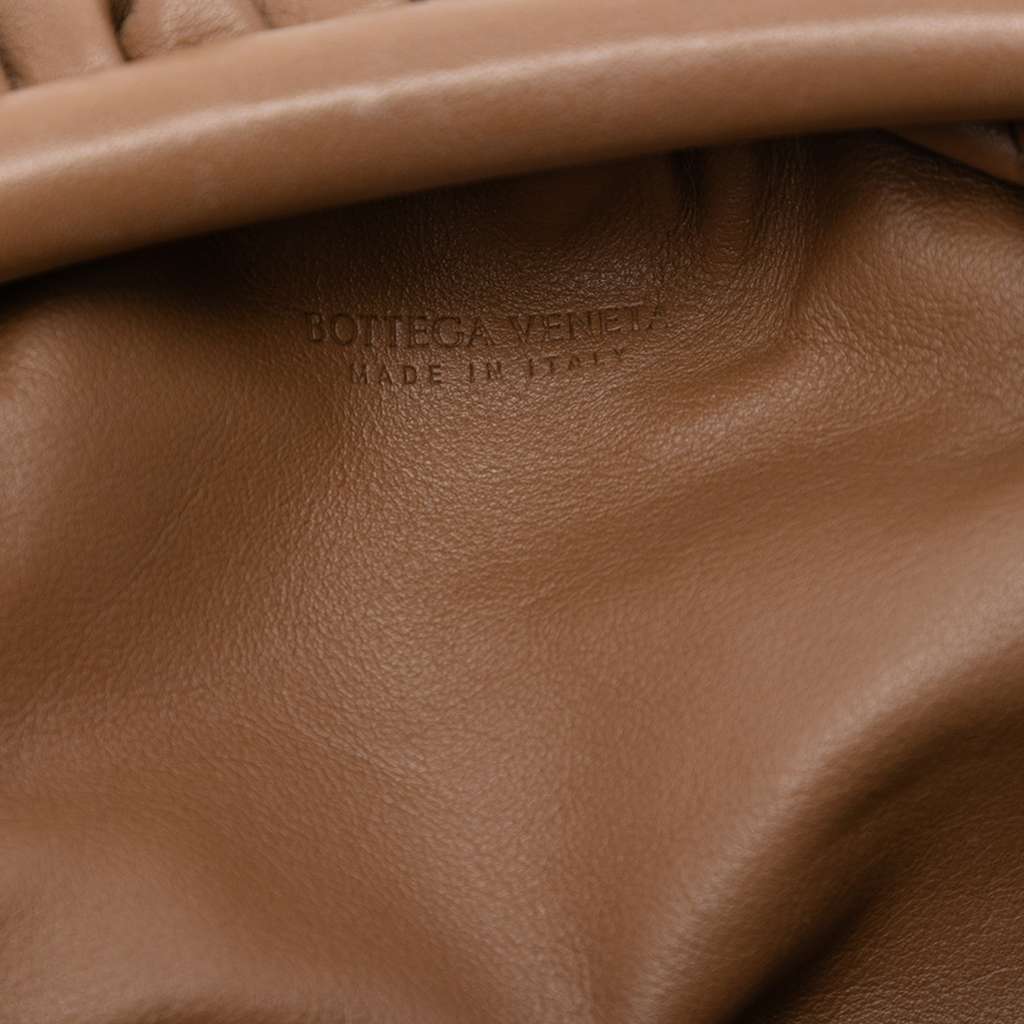 Bottega Veneta Lambskin The Mini Pouch Crossbody Brown Leather Good condition - Box View