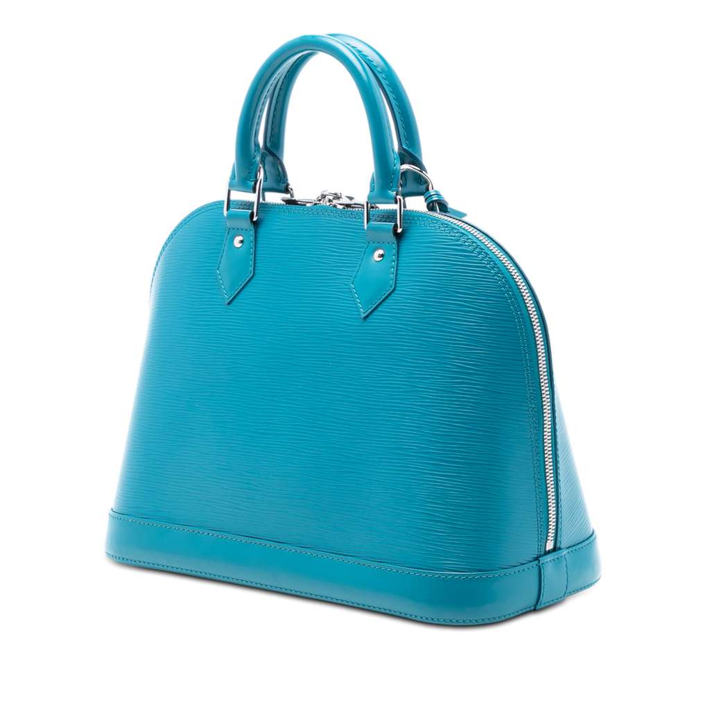 Louis Vuitton Epi Alma PM Blue Leather Good condition - Back View