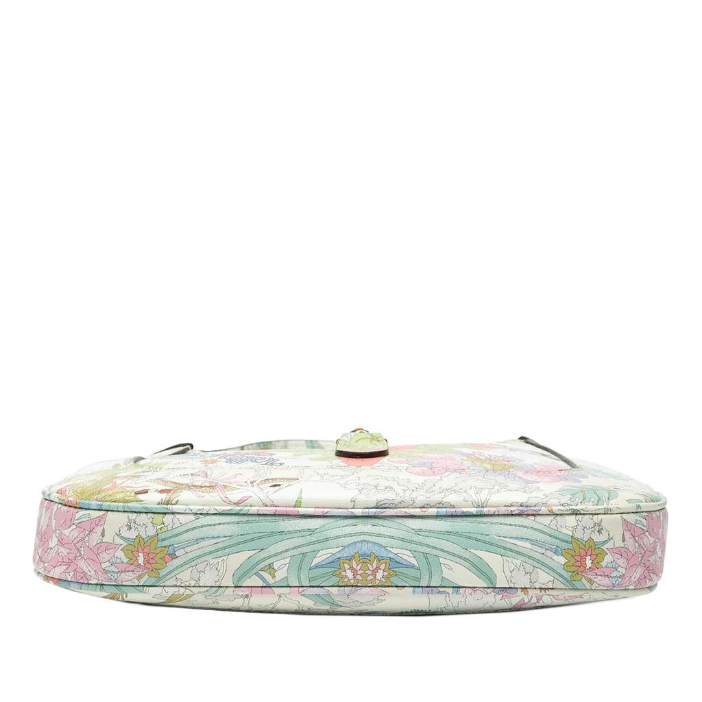 Gucci Small Calfskin Tiger Jackie 1961 Crossbody Blue Leather Good condition - Inside View