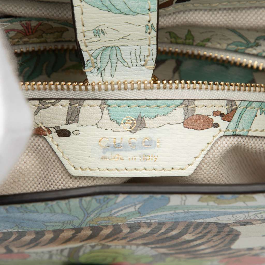 Gucci Small Calfskin Tiger Jackie 1961 Crossbody Blue Leather Good condition - Box View