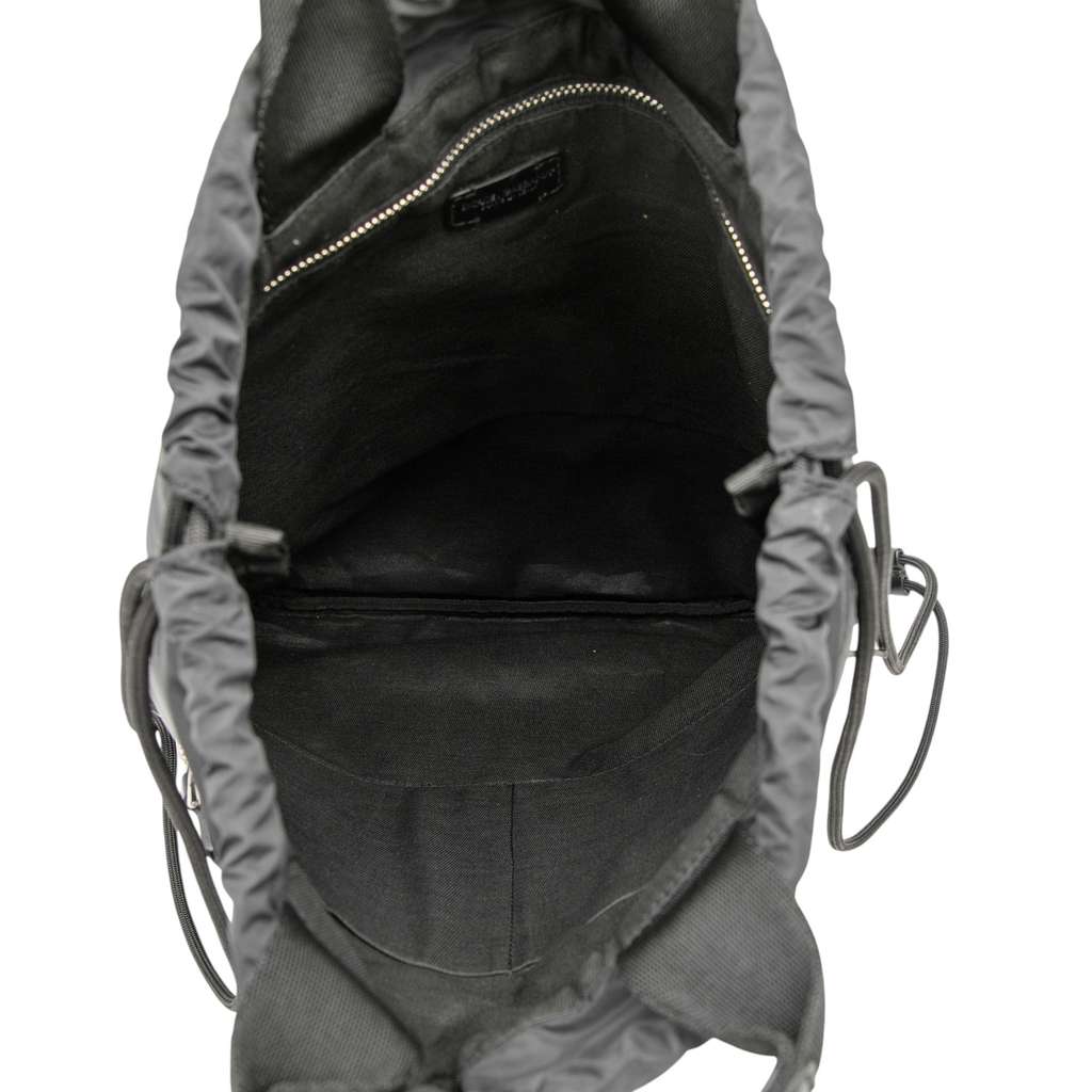 Dolce & Gabbana Nylon Logo Drawstring Backpack Black Good condition - Model View