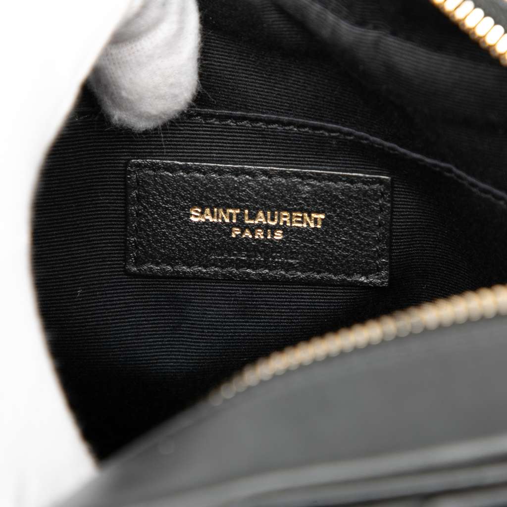 Saint Laurent Matelasse Leather Monogram Lou Camera Bag Black Leather Good condition - Box View