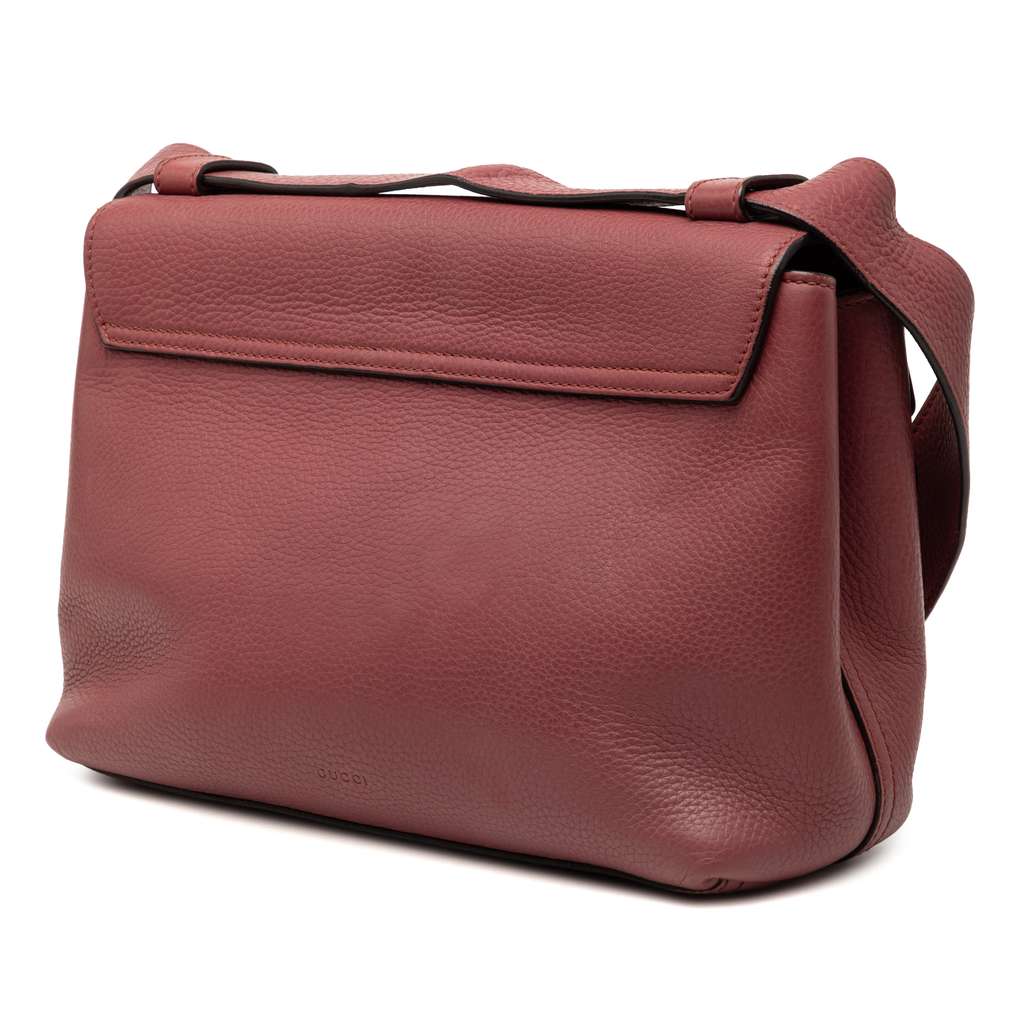 Gucci Small GG Marmont Leather Shoulder Bag Pink Leather Good condition - Back View